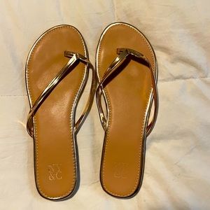 NY&C gold flip flops. Never used.